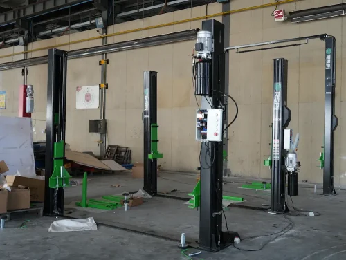workshop of two post lift